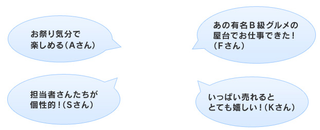 先輩スタッフの声