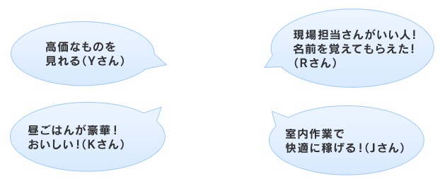先輩スタッフの声